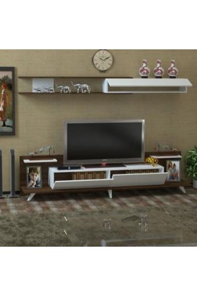 SAHABA Dore white and brown TV table