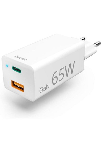 Hama UK Mini GaN Charger Kit 65W White