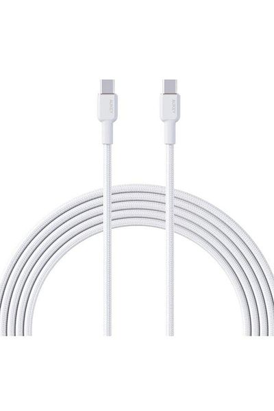AUKEY Nylon Braided USB-C To USB-C Cable 1m White