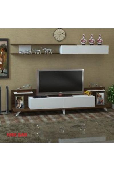 SAHABA Dore white and brown TV table