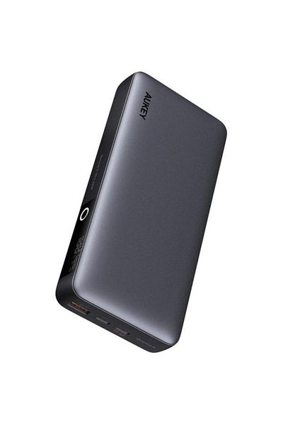 AUKEY PB-Y43 20000MAH 65W Pd Power Bank With 2Xusb C And 1Xusb A Ports - Grey