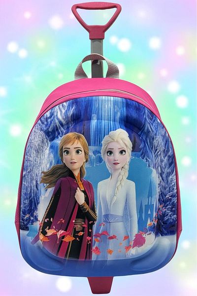 Uniquerrs 2-6 ani Grădiniță Elsa Frozen 3d Eva Printed Daily Rucsac și ghiozdan cu racletă