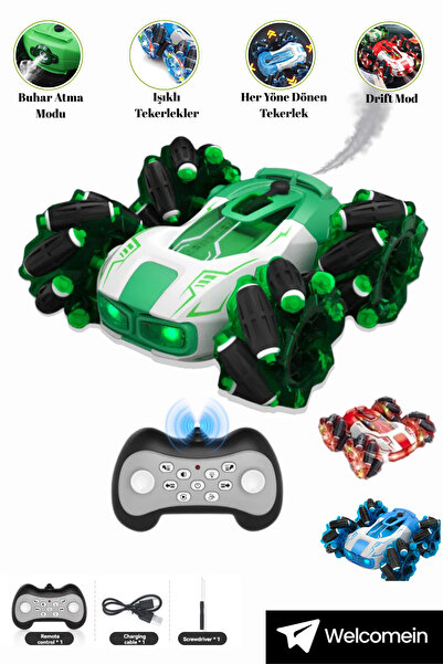 welcomein Uzaktan Kumandalı Full Fonksiyon Şarjlı Stunt Drift ve Akrobat Arab...