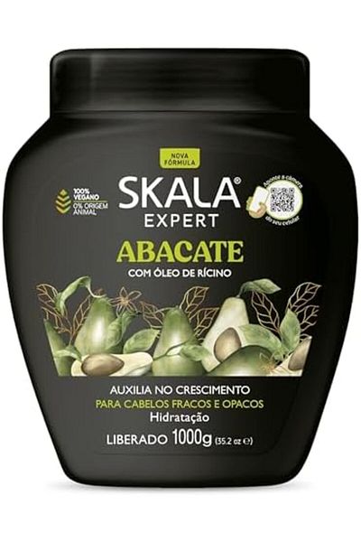 SKALA Skala Avocado Hair Cream Hair Treatment Conditioning (1000G) Imported From Brazil
