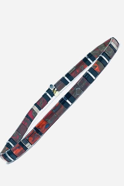 NAZLI TAKILAR 2-Piece Tila Bracelet Earth Tones