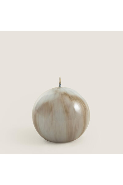 Chakra Marble Yuvarlak Mum 7 Cm Lacivert Lacivert