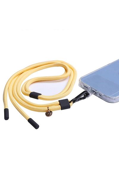 PROTECTION PRO QUIX - Mobile Smart Strap Yellow Lanyard With Black Metal Strap Lock