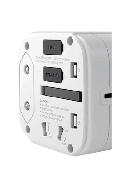 AUKEY Universal Travel Adapter White
