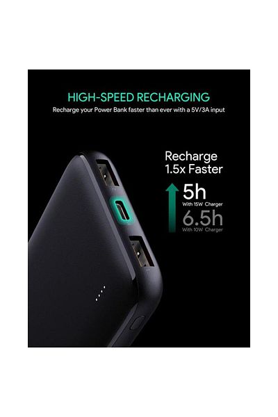 AUKEY باور بانك 10000 مللي أمبير/ساعة أسود PB-N73BK