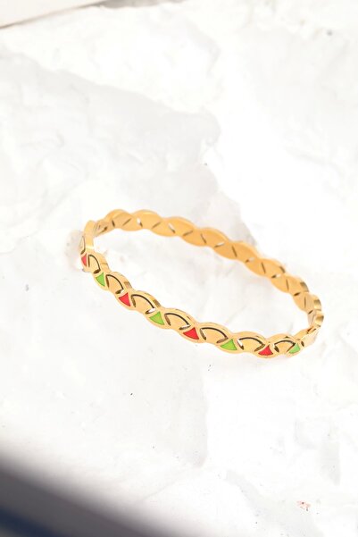 TakıDolabı سوار نسائي من الفولاذ من Beoje بتصميم هندسي ملون