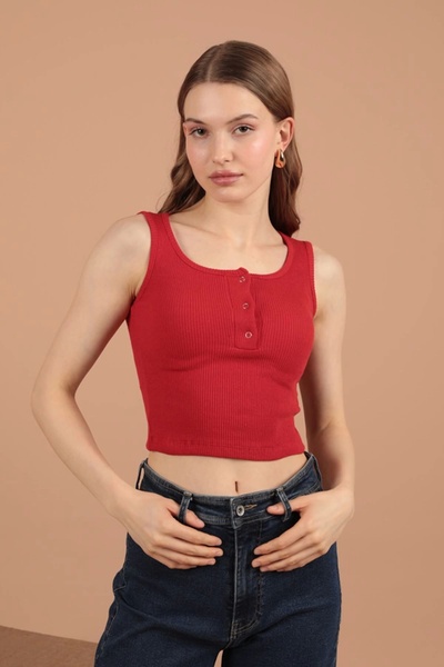 TakıDolabı Bluză pentru femei din țesătură camisole cu snap Espirili