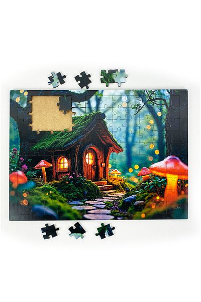 kutuTR Wooden Puzzle 30X40 cm Size, as 120 Pieces M1 Above Level
