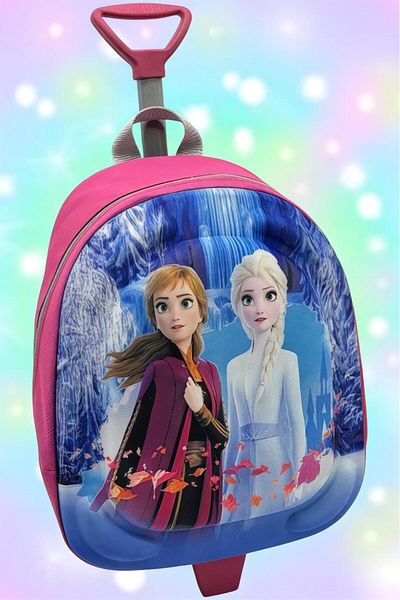 Uniquerrs 2-6 ani Grădiniță Elsa Frozen 3d Eva Printed Daily Rucsac și ghiozdan cu racletă