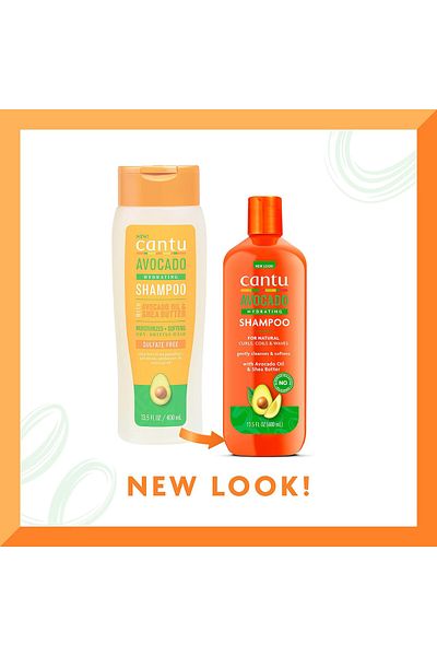 Cantu Avocado Hydrating Shampoo 400ml Sulfate-Free Moisture Boost for Dry & Curly Hair