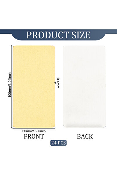 Choice AECH05-11915 50 قطعة من علامات الألومنيوم الفارغة مقاس 3 × 1 بوصة من ا...