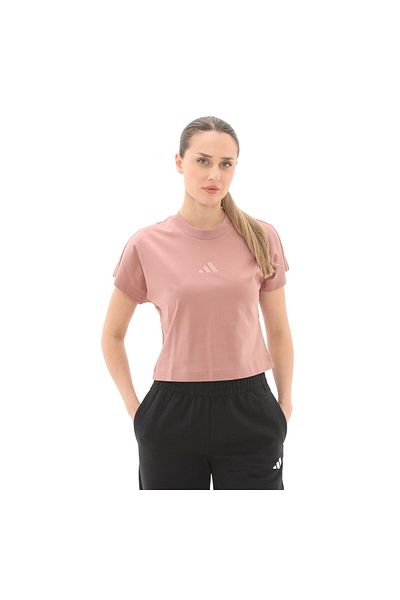 adidas Pink Jj1237-K Tee Women's T-Shirt All Szn