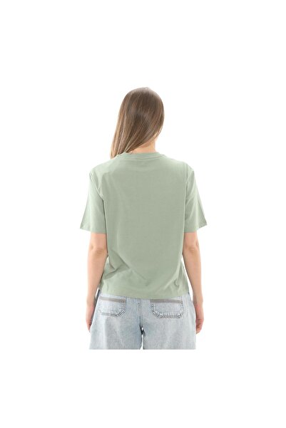 Timberland Green Green Stack Logo Brief Tee Women's T-Shirt