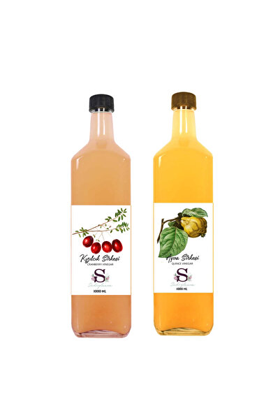 Süheylaana Doğal Kızılcık Sirkesi 1000 Ml - Doğal Ayva Sirkesi 1000 Ml