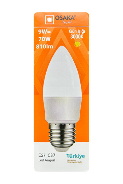 Avarson (1 Adet) Osaka 9W (70W) Sarı Işık (3000K) E27 Duylu (Kalın Duy) Led M...