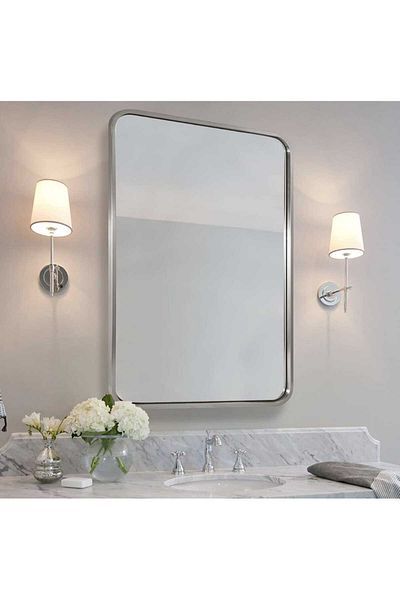 Generic 80*60 Silver Aluminum Frame Wall Mirror, Perfect for Your Home Decor