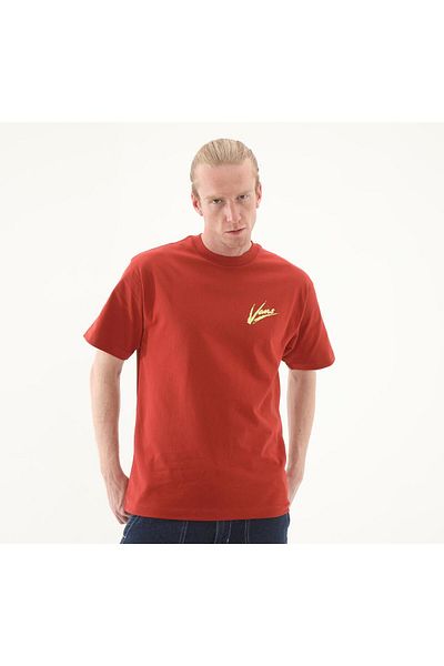 Vans 000K42E2Z1-R Brush Script Loose Ss Men's T-Shirt Orange