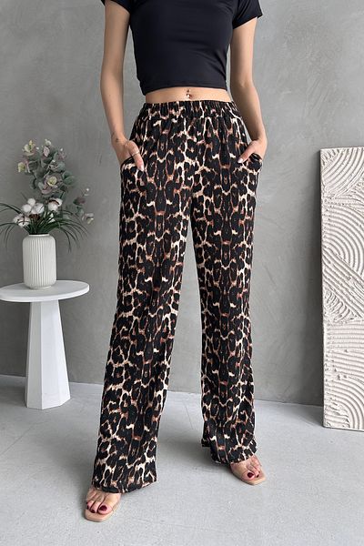 EYLANA Leopard Printed Wrap Pants