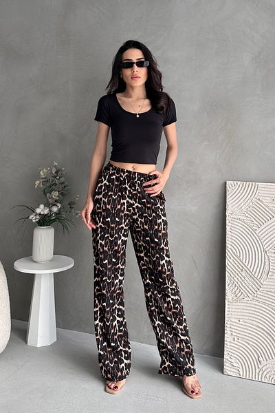 EYLANA Leopard Printed Wrap Pants