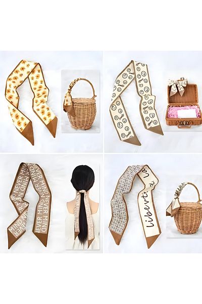 MAHLA Design Scarf, Thin Shawl, Hair and Bag Accessory