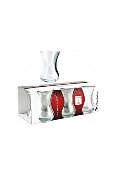 Paşabahçe Set of 6 Slim Waisted Vefa Tea Glasses 42771