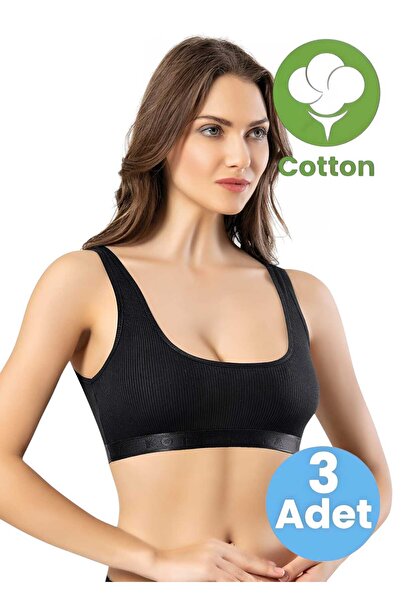 Tezzgelsin Ženski 3-dijelni Sa širokim bretelama Pamučni džersej Rebrasta tka...