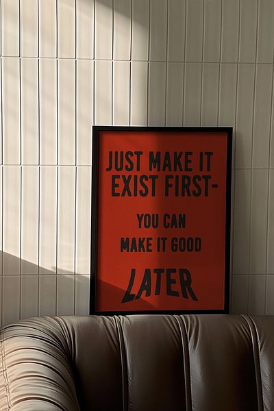Taranist Αφίσα - Κόκκινη διακόσμηση με αποτύπωμα Motivational Affirmation Manifest