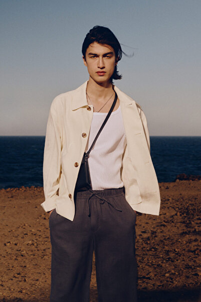 H&M Keten Karışımlı Pantolon Relaxed Fit