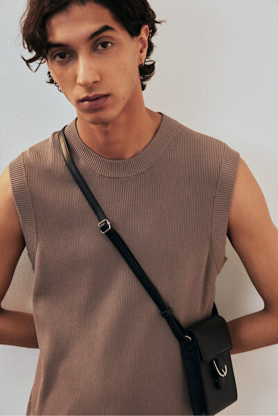 H&M Lastik Örgülü Süveter Regular Fit