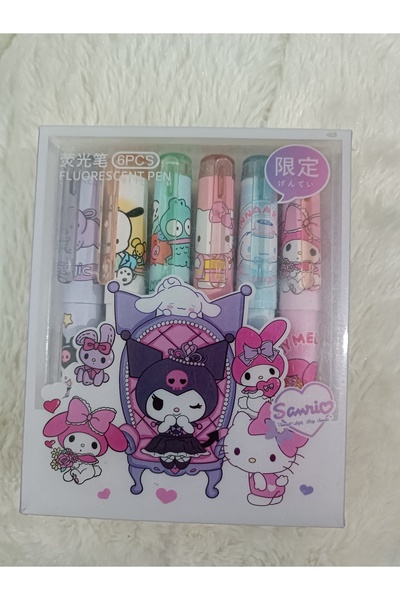 SANRIO Fosforlu Kalem Seti Kuromi Melody Pompompurin Pochacco My Melody Hello...