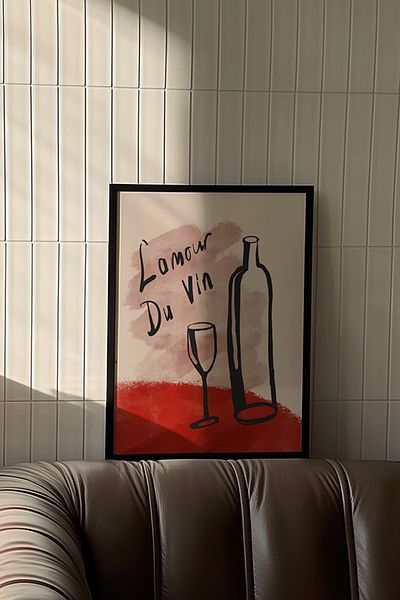 Taranist Poster - L'amour Du Vin Wine Love Art