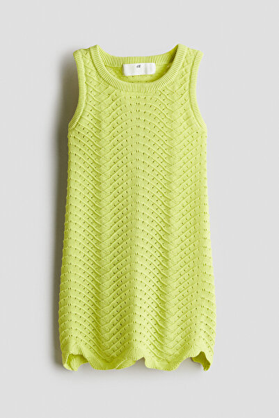 H&M Pamuklu Tekstüre Elbise