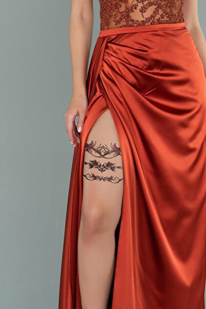 GLANZEND Gerçek Dövme Görünümlü Gül Modelli 3'lü 3 Boyutlu Bacak Tattoo