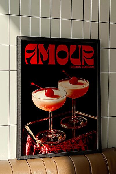 Taranist Poster - Amour Cherry Blossom Kokteyl Kiraz Aşk