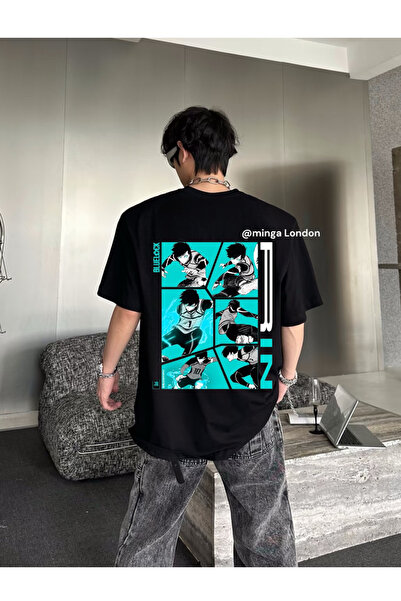 Minga London Σκούρο μπλε κλειδαριά Rin Itoshi Παιχνιδιάρικο μπλουζάκι αθλητή ...