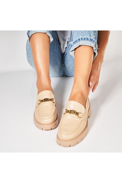 Joana Pantofi dama casual Bej din Piele Ecologica Nandhi