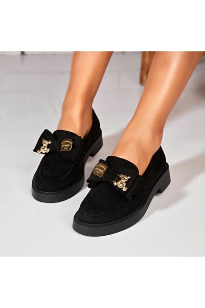 Joana Γυναικεία Casual Παπούτσια Μαύρα από Οικολογικό Σουέτ Δέρμα Lucely