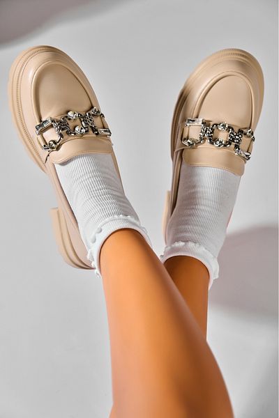Joana Women's Casual Shoes Beige Made of Eco-Leather Keira