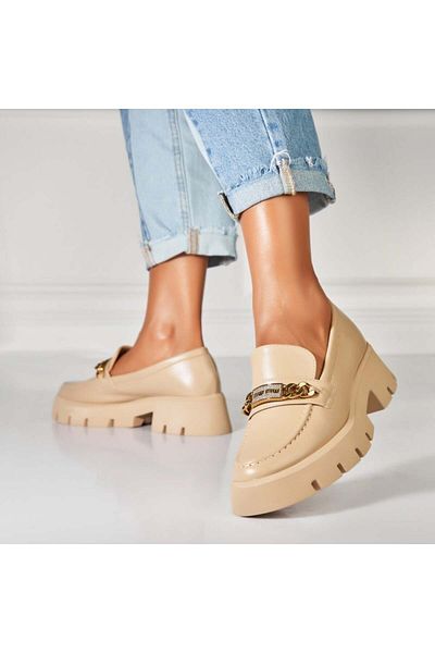 Joana Khaki Women's Casual Shoes Made of Anure Eco-Leather