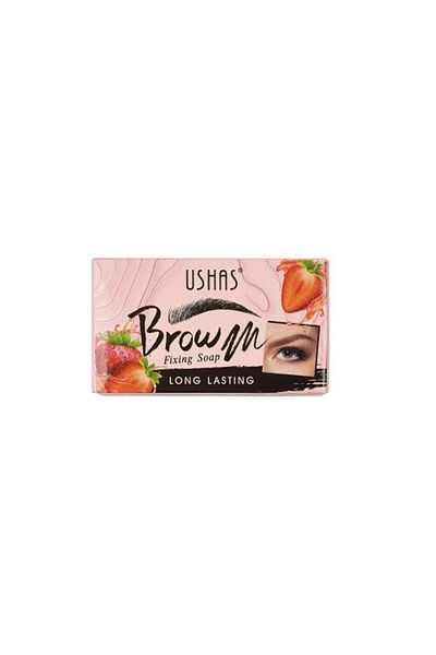 Ushas Sapun stilizare sprancene, Ushas, Brow Fixing Soap, Pensula inclusa, Strawberry