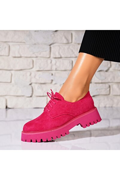 Joana Γυναικεία Casual Παπούτσια Φούξια από Οικολογικό Σουέτ Δέρμα Anaiz