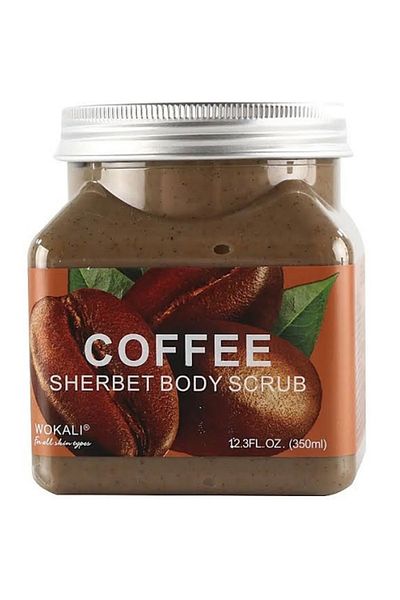 wokali Scrub natural cu cafea pentru fata si corp, Wokali, Φυσικός Καφές, 350 ml