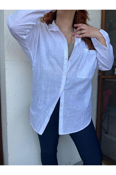 Tugem White Linen Shirt