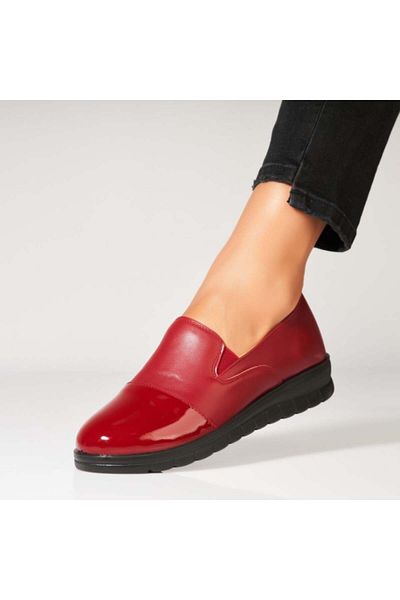 Joana Pantofi dama casual Bordo din Piele Ecologica Ikran