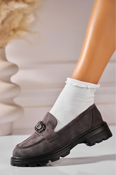 Joana Pantofi dama casual Gri din Piele Ecologica Intoarsa Liliya2