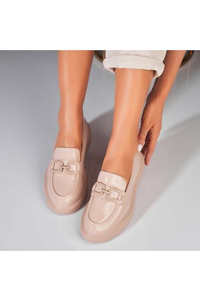 Joana Women's Casual Shoes Beige Patent Leather Adalie